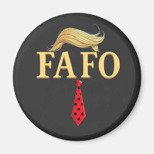 Aimant Américain Donald Trump FAFO USA Drapeau patriotiqu (Devant)