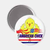 Aimant American Chick (Recto/Verso)