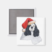 Aimant American Cocker Spaniel Noël (Recto/Verso)