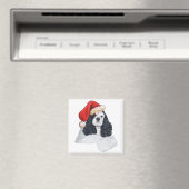 Aimant American Cocker Spaniel Noël (In Situ (Lave-vaisselle))