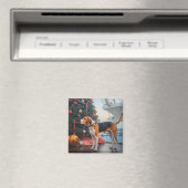 Aimant American English Foxhound Christmas Cruise Holiday (In Situ (Lave-vaisselle))