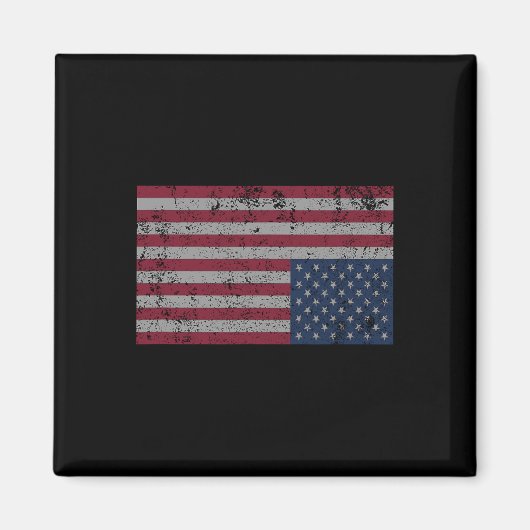 Aimant American Flag Distress Upside Down United States U (Devant)