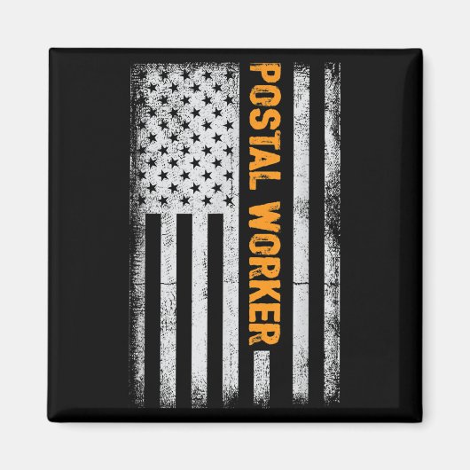 Aimant American Flag Postal Worker Drôle Devis graphique (Devant)