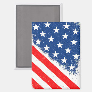 Aimant American Flag Shirt USA Patriotique Star Stripes