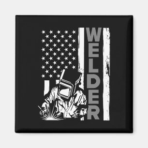 Aimant American Flag Welder Funny Usa 4 juillet Welding