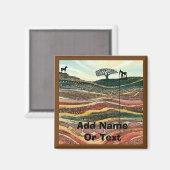 Aimant American Folk Style Oil Rige (Recto/Verso)