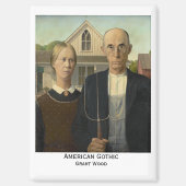 Aimant American Gothic, Grant Wood (Recto)