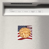Aimant American Pie (Pomme Pie avec drapeau américain) (In Situ (Lave-vaisselle))