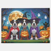 Aimant American Staffordshire Chien Citrouille Halloween  (Recto)