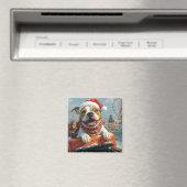 Aimant American Staffordshire Chien Noël (In Situ (Lave-vaisselle))