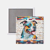 Aimant American Staffordshire Terrier - Amstaff (Recto/Verso)