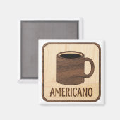 Aimant Americano Coffee Wooden Sign (Recto/Verso)