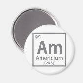 Aimant Americium - Tableau périodique de la science améri (Recto/Verso)