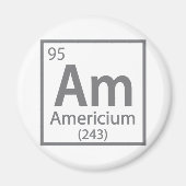 Aimant Americium - Tableau périodique de la science améri (Devant)