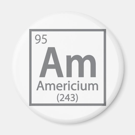 Aimant Americium - Tableau périodique de la science améri (Devant)
