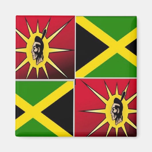 Aimant Amérindien et jamaïcain (Devant)