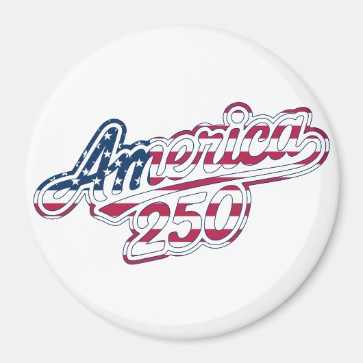 Aimant Amérique 250 Drapeau Script Semiquincentennial Des (Devant)