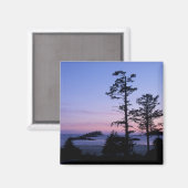 Aimant Amérique du Nord, Canada, île de Vancouver, arbres (Recto/Verso)