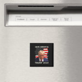 Aimant Amérique Libérez Trump Mug Shot 2024 drapeau améri (In Situ (Lave-vaisselle))
