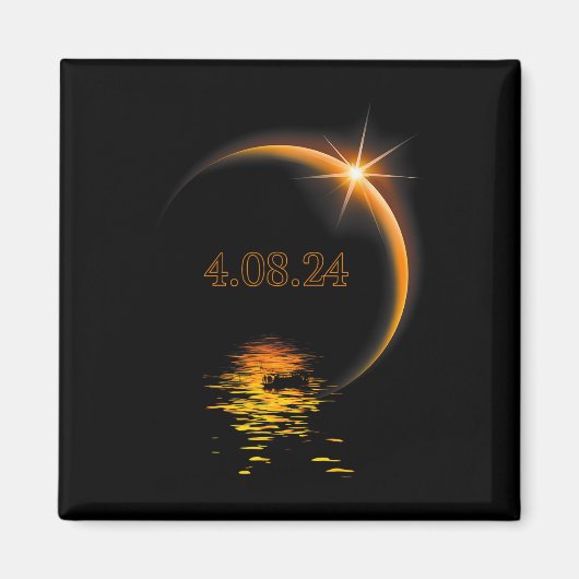 Aimant Amérique Totalité 04 08 24 Total Éclipse Solaire 2 (Devant)