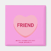 Aimant Ami conversation rose coeur Saint Valentin (Devant)