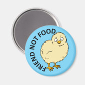 Aimant Ami Pas Nourriture Vegan Poulet (Recto/Verso)