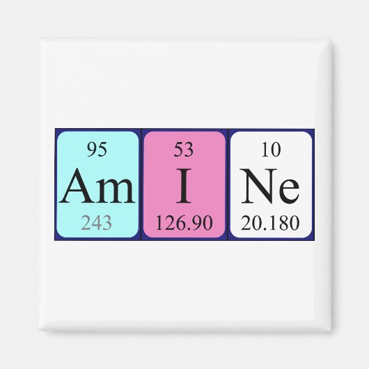 Aimant Amine l'aimant de nom de table périodique (Devant)