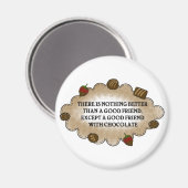 Aimant Amis Au Chocolat (Recto/Verso)