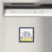 Aimant Amis de Clementine | Cochon de couverture d'art po (In Situ (Lave-vaisselle))