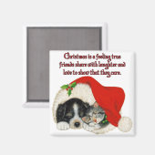 Aimant Amis de Noël (Recto/Verso)