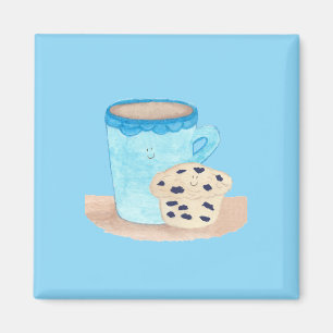 Aimant Amis du café Édition Bleue