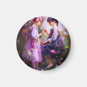 Aimant Amis et fleurs 2