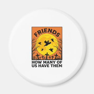 Aimant Amis fantômes d'Halloween drôle d'horreur vintage_