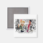 Aimant AMIS™ | Tête de Turquie de Thanksgiving Monica (Recto/Verso)