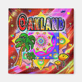 Aimant Amis tropicaux d'Oakland (Devant)