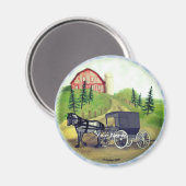 Aimant Amish Buggy de retour (Recto/Verso)