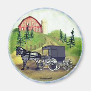 Aimant Amish Buggy de retour