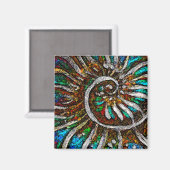 Aimant Ammonite Abstraite (Recto/Verso)