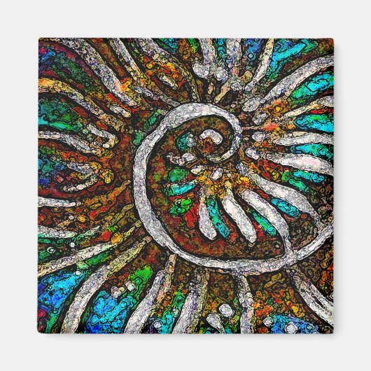 Aimant Ammonite Abstraite (Devant)