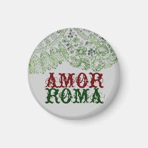 Aimant Amor Roma avec la dentelle verte