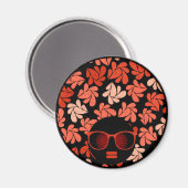 Aimant Amour Afro Rouge Corail Oreiller (Recto/Verso)