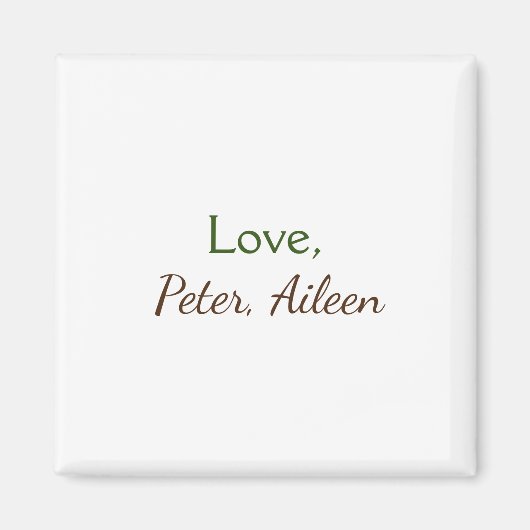 Aimant amour ajouter un nom simple texte modifiable minim (Devant)