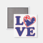 Aimant AMOUR-avec-Australie-Coeur (Recto/Verso)