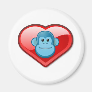 Aimant Amour bleu de singe