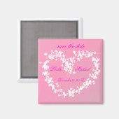 Aimant Amour, coeur des papillons, sauver la date (Recto/Verso)