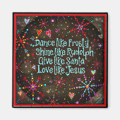 Aimant Amour comme Jésus flocon de neige (Devant)