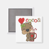 Aimant Amour de cacao d'ours de fille (Recto/Verso)