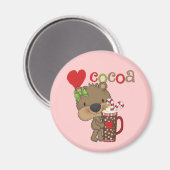 Aimant Amour de cacao d'ours de fille (Recto/Verso)