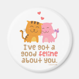 Aimant Amour de chaton félin mignon aveu de pun humour