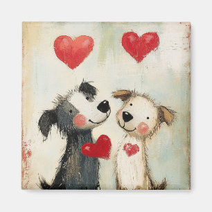 Aimant Amour de chiot, valentine chien,